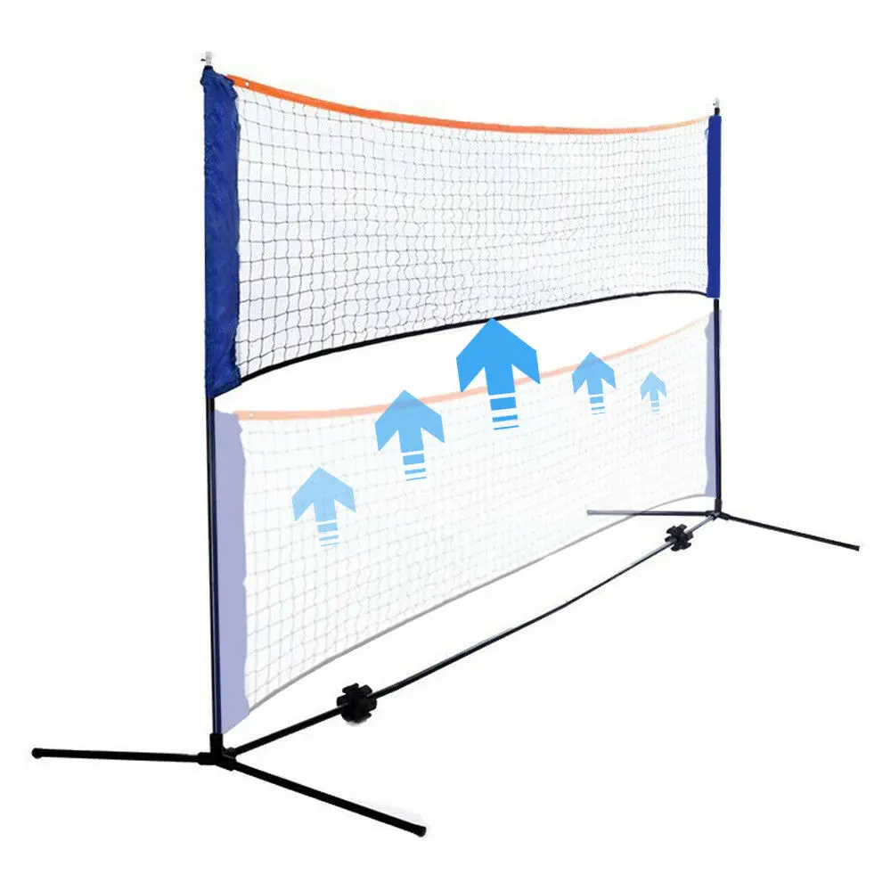 Durável Badminton Pickleball Net Altura Ajustável Rede Portátil para Voleibol Futebol Sports Net com Pólos
