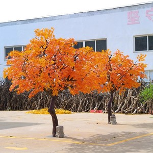 High LEVEL Real Wood <strong>Trunk</strong> Realistic Maple Tree Artificial <strong>Red</strong> Maple Tree for Indoor and Outdoor Decoration - Product Image 6
