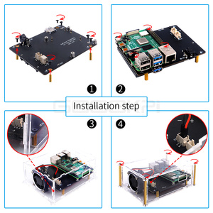 <strong>Raspberry</strong> <strong>Pi</strong> X825 V2.0 Version 2.5 Inch SATA HDD/SSD Storage Expansion Board Acrylic <strong>Case</strong> for <strong>Raspberry</strong> <strong>Pi</strong> 4 Model B - Product Image 6