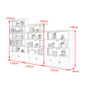 Hiện đại <span class=keywords><strong>showcase</strong></span> kim loại sáng tạo cuốn sách hiển thị giá đồ nội thất kệ sách khách sạn làm tóc beauty salon sản phẩm tủ trưng bày - Product Image 5