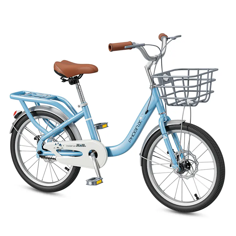 Bicicleta de alta calidad para niños, Bicicleta de ciudad para niñas con cesta, fabricante de China, cesta de plástico de aleación de aluminio de 2 ruedas barata, acero al carbono