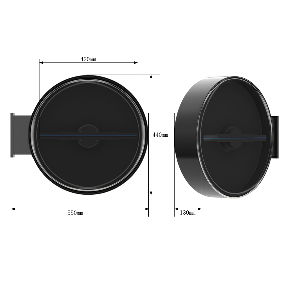 Boîte à lumière double face 42 cm