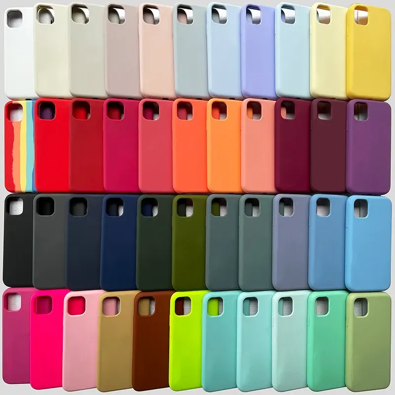 Iphone 12 için iphone için kılıf 12 pro max telefon kılıfı fabrika toptan fiyatlar orijinal silikon iphone 12 pro max kılıf kapak