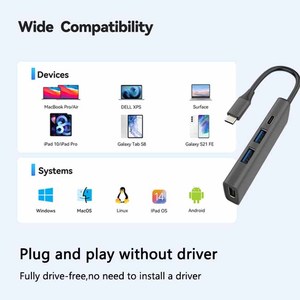 Cable adaptador de salida de Audio para MacBook y MacBook Pro, USB-C USB 3,1 tipo C a VGA HD-MI DVI, 4 en 1 - Product Image 5