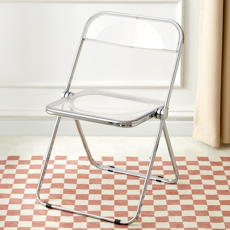 Chaise pliante de couleur transparente, première génération améliorée