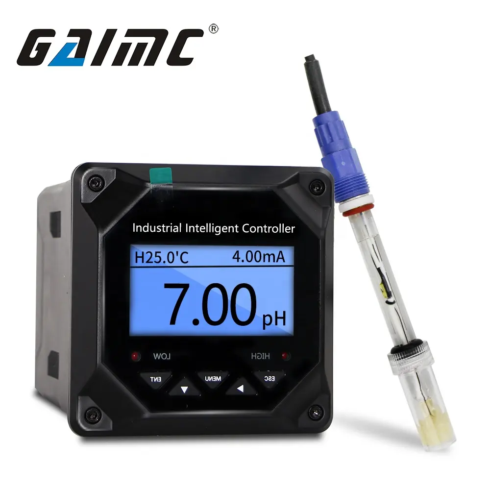 GAIMC dijital 4-20mA cam elektrot PH orp denetleyici ph ec metre