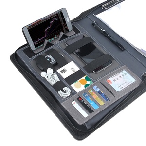 A4 Power Bank Manager Clip Mobile Power Notebook Charging Folder Board <strong>Contract</strong> <strong>Book</strong> Zipper Bag Customization - Product Image 1