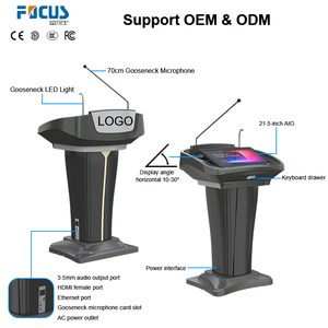 Hiện đại 21.5in cảm ứng PC Nhà thờ bục giảng với microphone và <span class=keywords><strong>LED</strong></span> ánh sáng có thể điều chỉnh góc Bục Giảng - Product Image 6