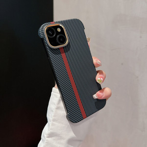 Carbon Fiber Pattern Line Cell Phone Case for iPhone 15 16 Pro Max Lens Protection Slim Phone <strong>Cover</strong> for iPhone 14 13 Pro Max - Product Image 6