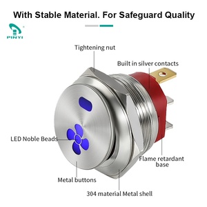 20A/12V 22MM geçiş Rocker anahtarı ile LED ışık özelleştirilmiş güç kaynağı mandallama Metal Push Button Watertap 15A/220V 3Pin - Product Image 2