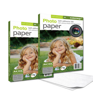 Colorway toptan Premium 120gsm A3 A4 mat mürekkep püskürtmeli Sticker kağıt su geçirmez mat kendinden yapışkanlı mürekkep püskürtmeli Sticker fotoğraf kağıdı
