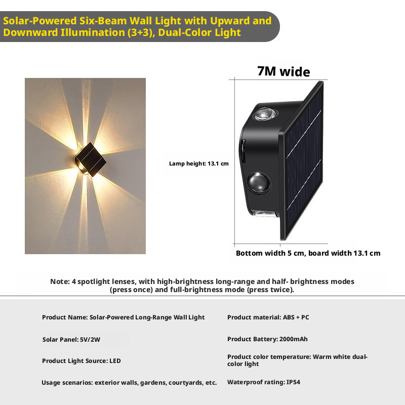 Solar / 360° Glow 3 Cabezas / Luz Bicolor