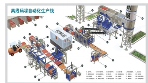 Qt18-20 completamente automatica interblocco cemento pavimentazione in mattoni solidi cavi che fanno la macchina per la produzione di blocchi di linea di blocco impilamento - Product Image 2