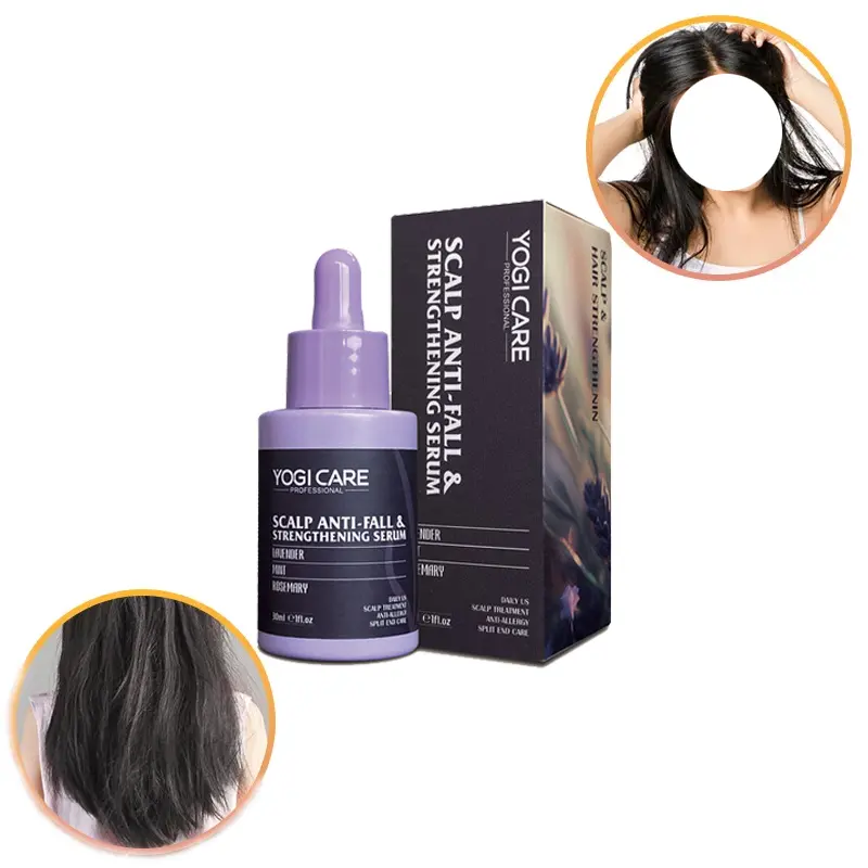 Aceite de menta lavanda de Romero orgánico 100% Pure Repairing Frizz Dry Hair Soft Hair Hidratante para el cabello