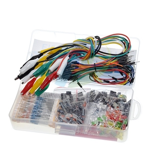 Volles DIY Electronic Kit Bread board Jumper Wire Netzteil Kondensator LED-Licht für Arduino Nano UNO Mega Basic Starter Kit