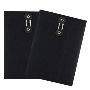 Benutzer definierte String-Taste Schwarz Kraft Umschläge Box Papier verpackung Erweiterbarer String-Umschlag - Product Image 3