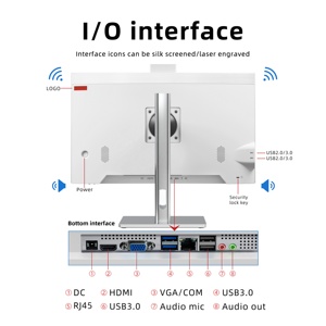 工場23.8インチAIO PCビジネスゲーム用バックボーンコンピュータデスクトップI3 I5 I7プロセッサタッチスクリーン1台のコンピュータのすべて - Product Image 5