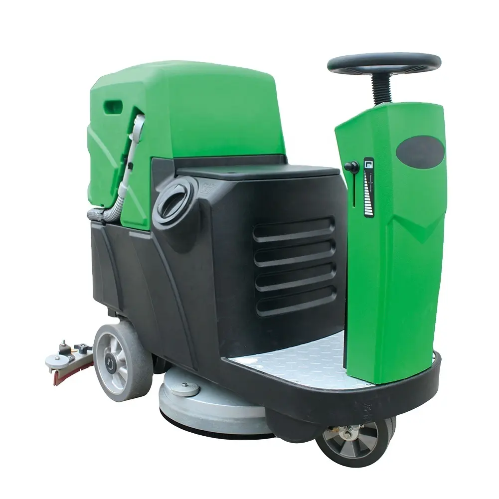 Limpiador automático de suelo con asiento, máquina de lavado de suelo, estilo Sit