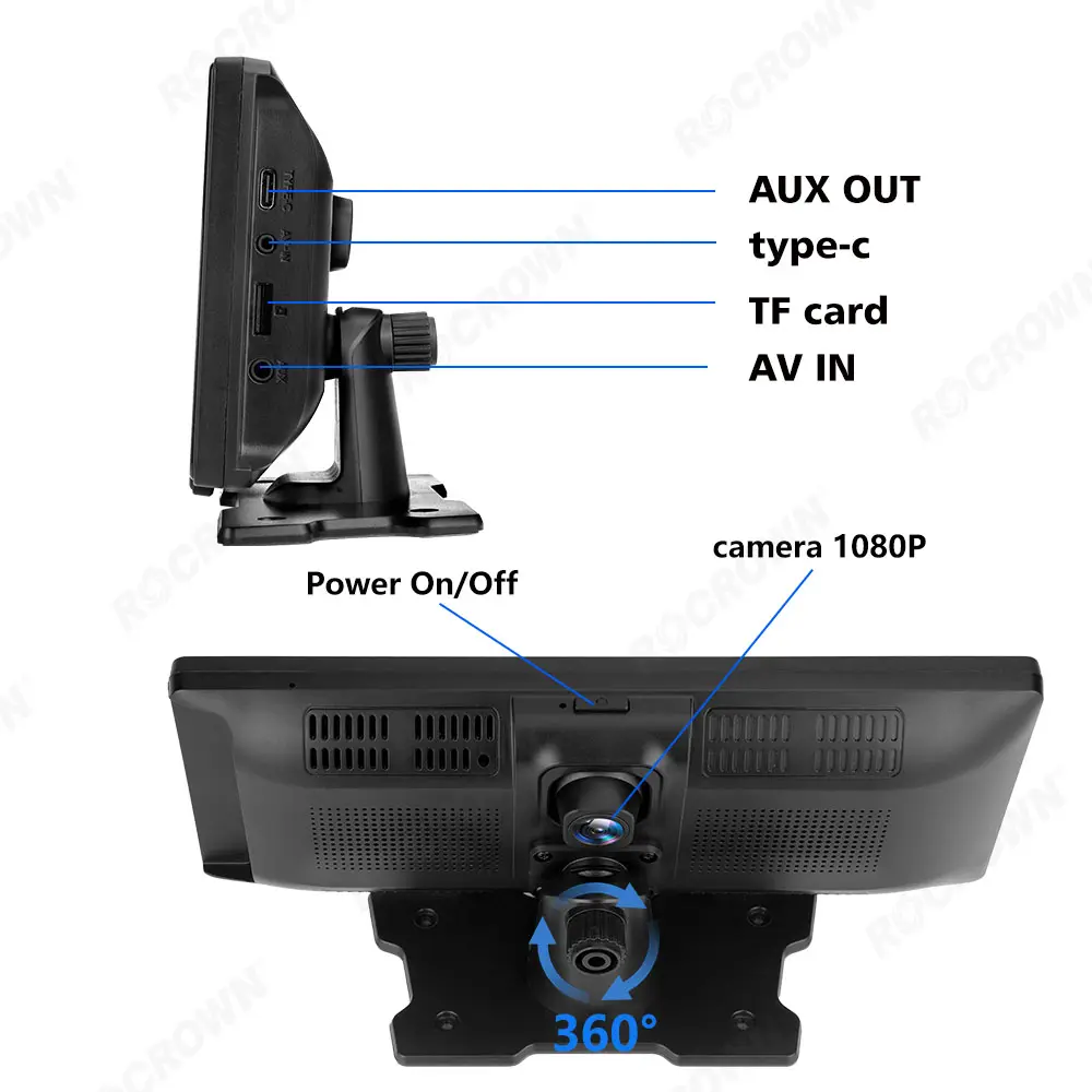 Écran tactile HD autoradio stéréo Bluetooth Audio MP5 lecteur vidéo avec caméra de recul transmetteur FM monté sur tableau de bord