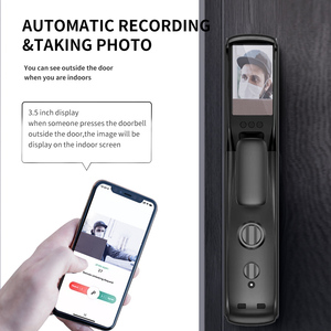 Wifi Tuya APP yüz kimliği kapı kilidi anahtarsız giriş yüz tanıma kilit otomatik gece görüş kamera ön kapı akıllı kilit - Product Image 3