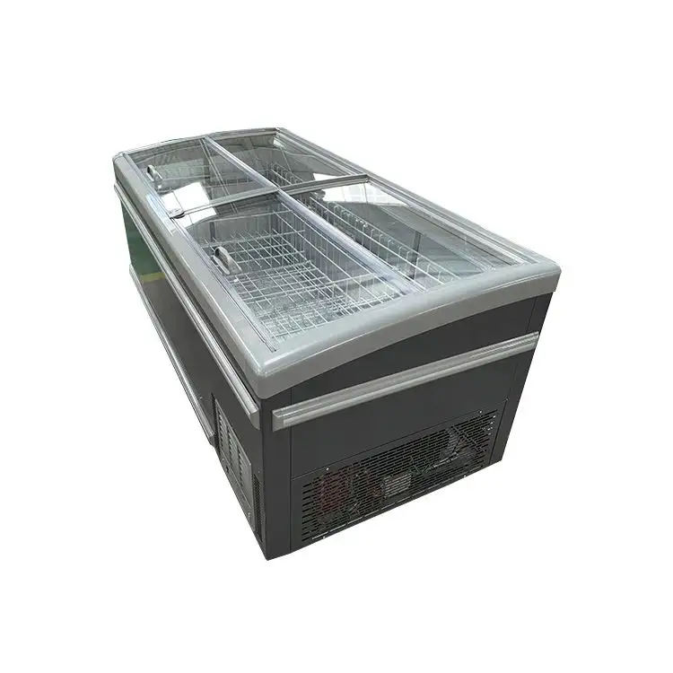 冷凍庫部品スーパーマーケット野菜肉シーフード飲料ショーケース冷蔵庫と冷凍庫ディスプレイアイスクリームディスプレイクーラー123