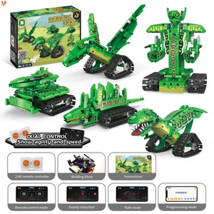 Dinozor Robot yapı taşları kitleri 2024 yeni varış 5 in 1 RC App kontrol programlama robotlar arabalar kök proje tuğla Set oyuncaklar - Product Image 2