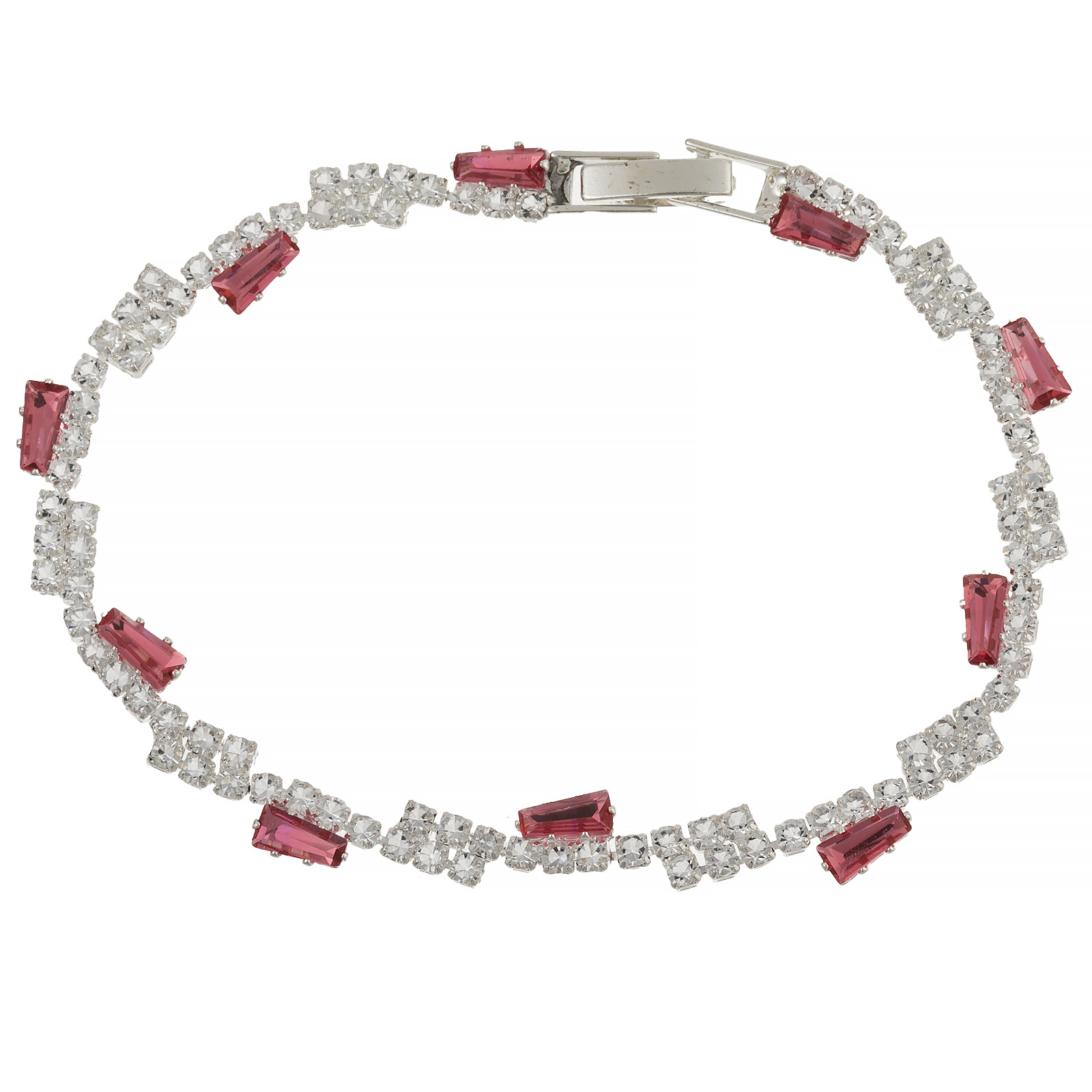 Diamant rouge rose argenté