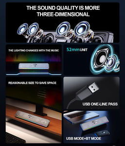 Mini Wireless 3D Surround Home Theatre <strong>System</strong> 3W BT Speaker Sound Bar Subwoofer Active PC Game Karaoke <strong>Computer</strong> Game Parties - Product Image 5