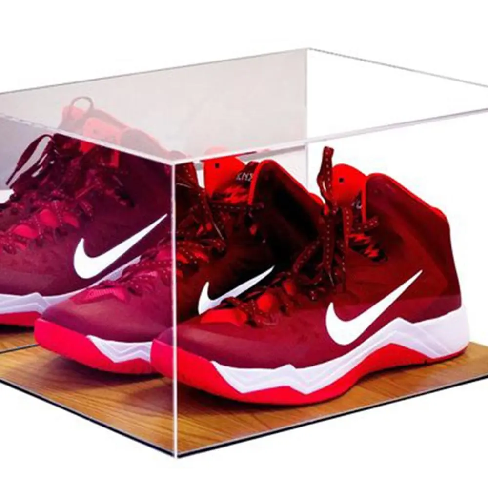 Iangel fabbrica personalizzato scatola di scarpe costante acrilico trasparente di visualizzazione scarpa