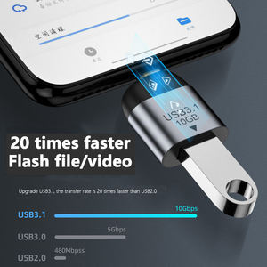 热10gbps快速数据传输<span class=keywords><strong>USB</strong></span> C OTG适配器<span class=keywords><strong>5V</strong></span> 3A充电转换器类型-C手机适配器三星小米其他手机集线器