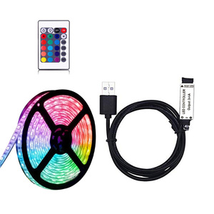 R <span class=keywords><strong>C</strong></span> <span class=keywords><strong>Led</strong></span> akıllı USB 5V 1M 2M 3M 4M 5M TV arkaplan ışığı şerit RGB SMD5050 ortam şerit ışık dekorasyon için tatil atmosferi