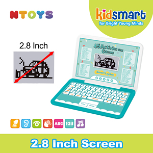 Avanzata 2.8 pollici schermo LCD educativo studio portatile con tastiera morbida per l'apprendimento del computer portatile per i bambini