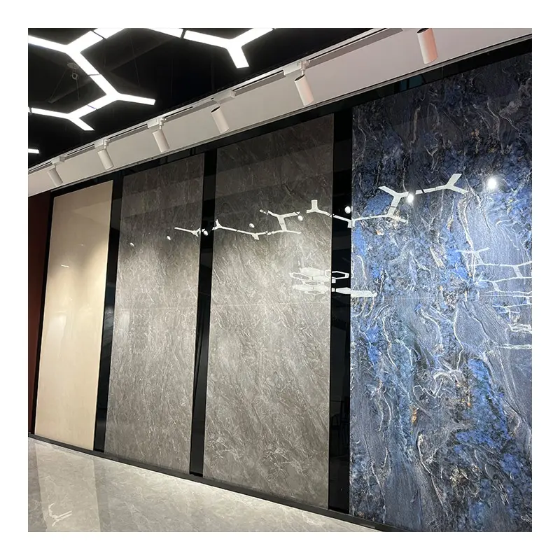 Piso de veia 1500x750mm grande, cerâmica cinza cor mármore vitrificado interior de veias de contagem telha moderna para casa