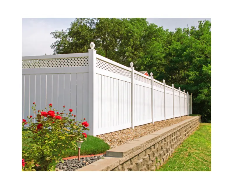 Bán buôn 6ft & 8ft ngoài trời PVC WPC vườn trắng hàng rào Panels giá rẻ Vinyl Bảng điều khiển riêng tư trellis & Gates