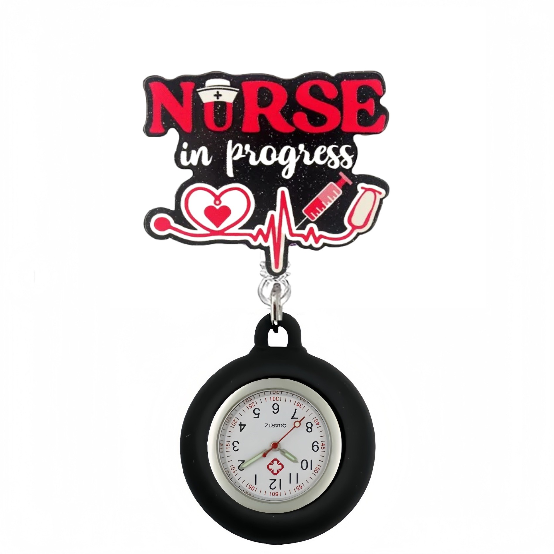 Nr orologio nero-rosso-nero