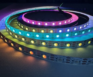 SK6812 RGBW adresli rüya renk 12V 30 60 96 piksel RGBW RGB soğuk sıcak doğal beyaz 4 renk 1 Led piksel şerit işık - Product Image 1
