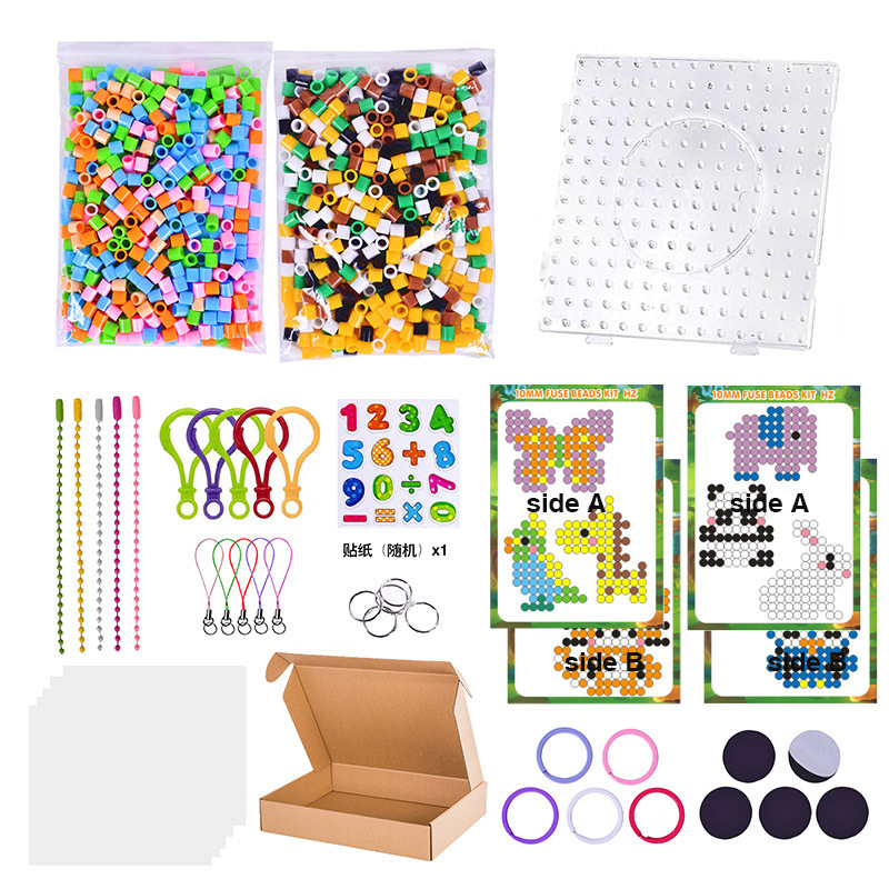 Serie di puzzle con conteggio dei fagioli a tema animali
