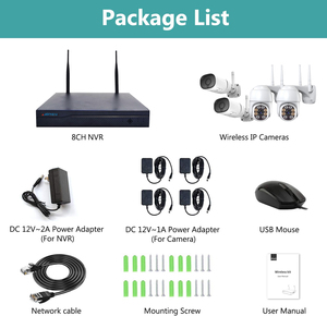 Sistema de cámara IP de seguridad, Kit de 4 canales, H.265, 3MP/5MP, Wifi, NVR, con sistema de cámaras ip inalámbricas - Product Image 4