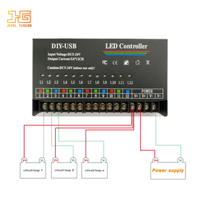 <strong>Controller</strong> for Monochrome &amp; Colorful LED Light DC5-12-24V Dynamic Programmable Switch 5A <strong>Output</strong> Current - Product Image 4