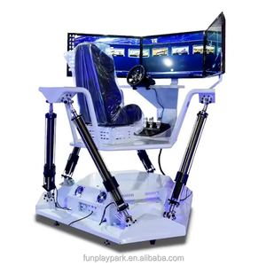 Simulador de tres pantallas Plataforma eléctrica Realidad virtual Coche de carreras 6DOF Simulador de conducción - Product Image 3