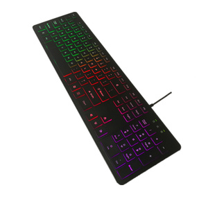 Teclas cuadradas de chocolate de color blanco o negro con cable USB que ilumina el teclado LED con funciones multimedia - Product Image 1