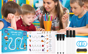 Özel OEM/ODM eğitici oyuncaklar çocuk çizim yazma öğrenme inme hattı kitap çocuklar mantıksal düşünme kartları kitap - Product Image 5