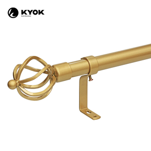 Kyok 2022 Vogelkooi-Vormige Veelkleurige Uitschuifbare Gordijnroeden Moderne Metalen Palen Messing Kruisdoop Accessoire Set - Product Image 3