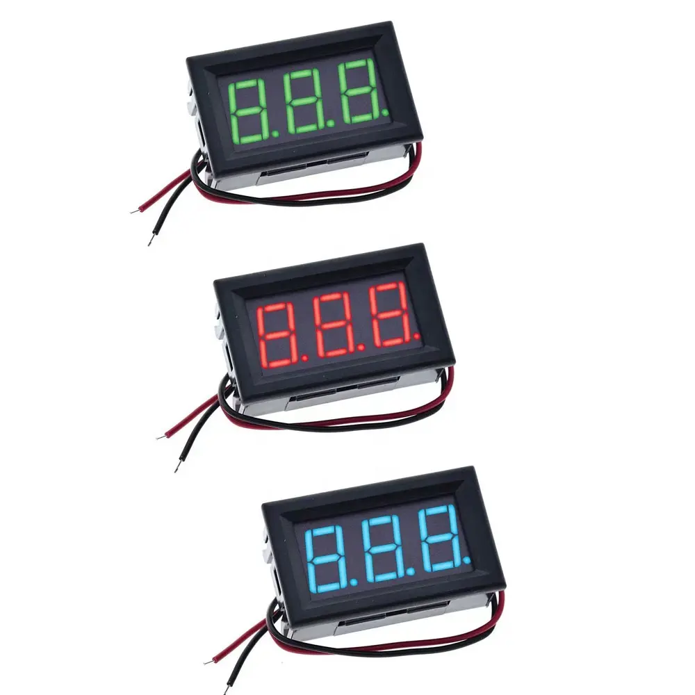 0,56 polegada LED Voltímetro Digital Voltímetro Volt Uso Doméstico Tester Detector DC 4.5v a 30v 2 fios