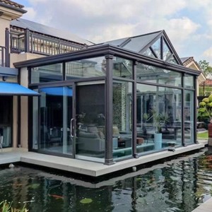 Hiện đại nhôm bồn tắm nước nóng Spa sunroom với Retractable bao vây và Tempered Glass Dome cho hồ bơi Sunhouse trong căn hộ - Product Image 5