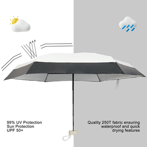 Custom Logo Mini Portable Five-Fold Compact UV Protection Umbrella Adult Pocket Folding Sun and <strong>Rain</strong> <strong>Cover</strong> with Capsule Case - Product Image 6