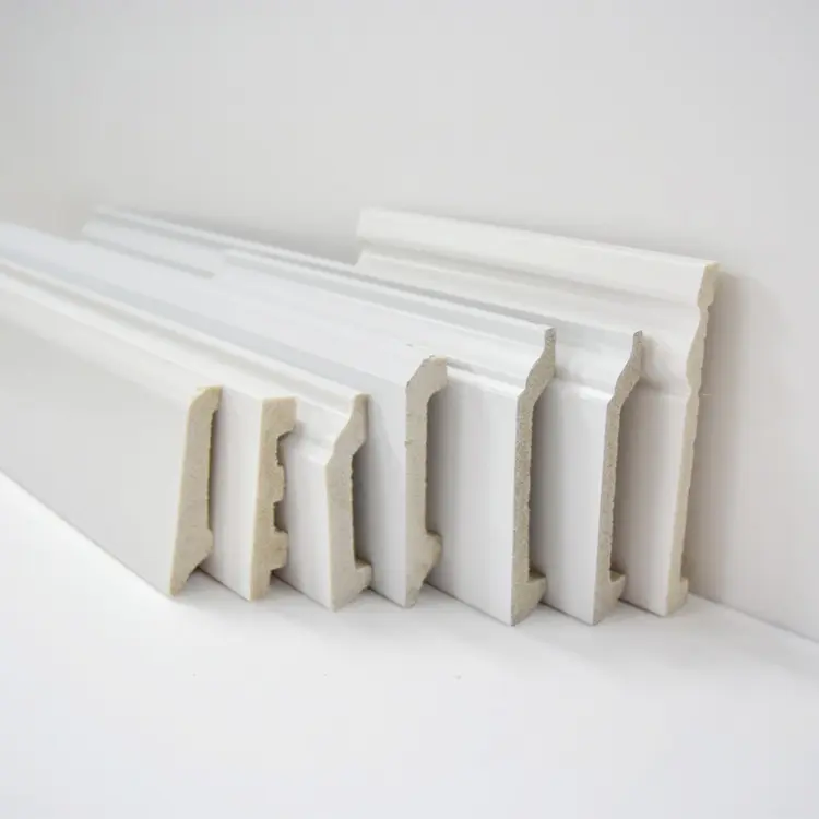 Home Decorative Modern Flooring Accessories Polystyrene Ps Waterproof Skirting Base Board Trims Plastic PVC Baseboard