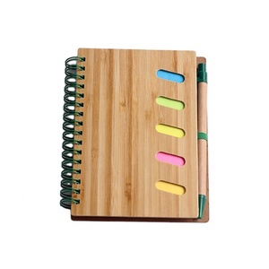 个性竹子便签纸再生纸笔记本螺旋迷你笔记本带笔便签 - Product Image 1