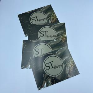 6X4inch роскошная бумага для газетной печати, 300 г/м2, изящный дизайн, золотая, горячая фольга, дешевая, оптовая продажа, бизнес-карта на заказ, благодарственная открытка - Product Image 4