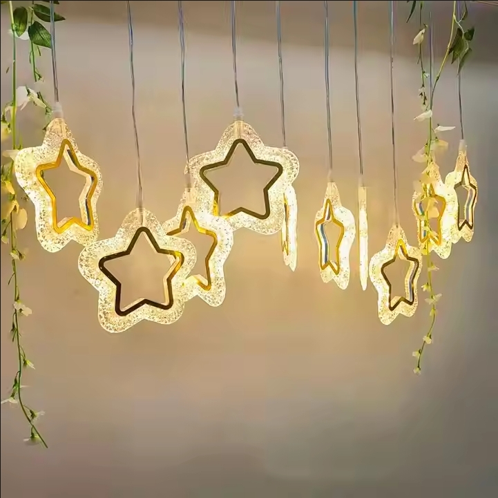 10 lampadari a stella pentagonale